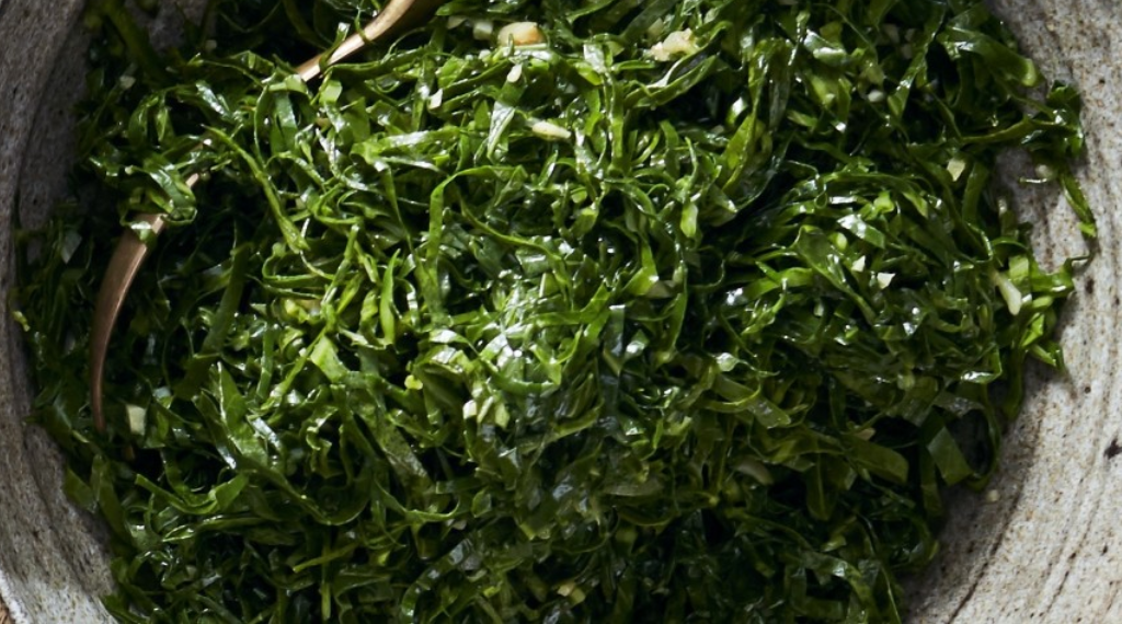 Crispy collard greens