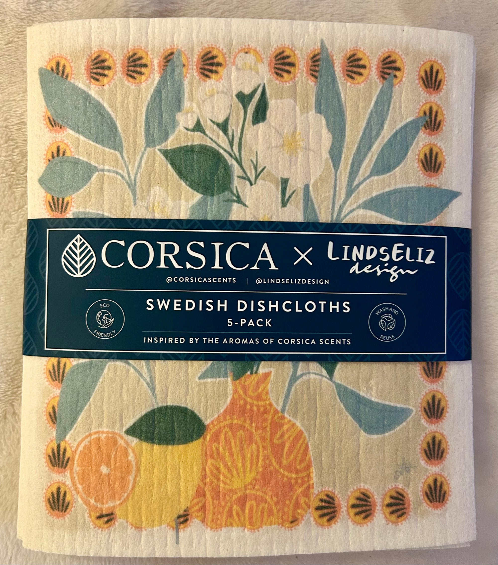 SWEDISH DISHCLOTHS 5 PACKE