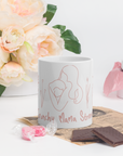 Crunchy Mama Strong white - pink print