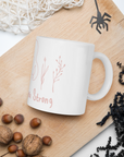 Crunchy Mama Strong white - pink print
