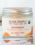 Made Simple Skin Care Bergamot Ylang Ylang Deodorant USDA certified organic raw vegan nonGMO jar (metal)2