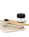 GLOW Teeth Whitening Activated Charcoal + Toothbrush + Tongue Scraper