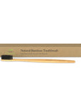 Soft Bamboo Toothbrush with Charcoal Bristles (4 Pack)