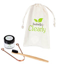 GLOW Teeth Whitening Activated Charcoal + Toothbrush + Tongue Scraper