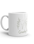 Crunchy Mama Strong glossy mug - white green print