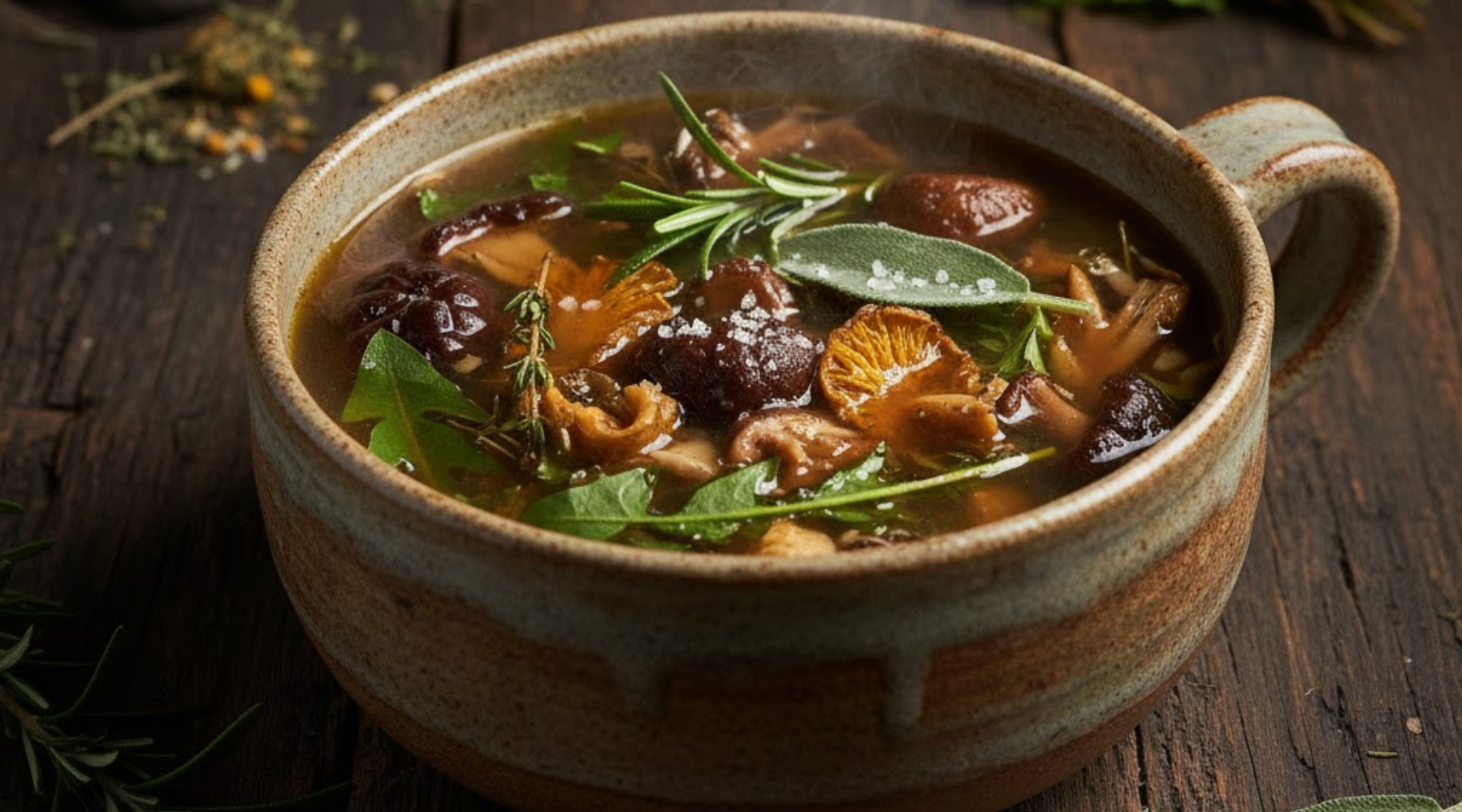 The "Forest Healer’s" Wild Herb & Mushroom Broth