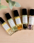 Essential Oils Roll-On with Crystals - set of 5