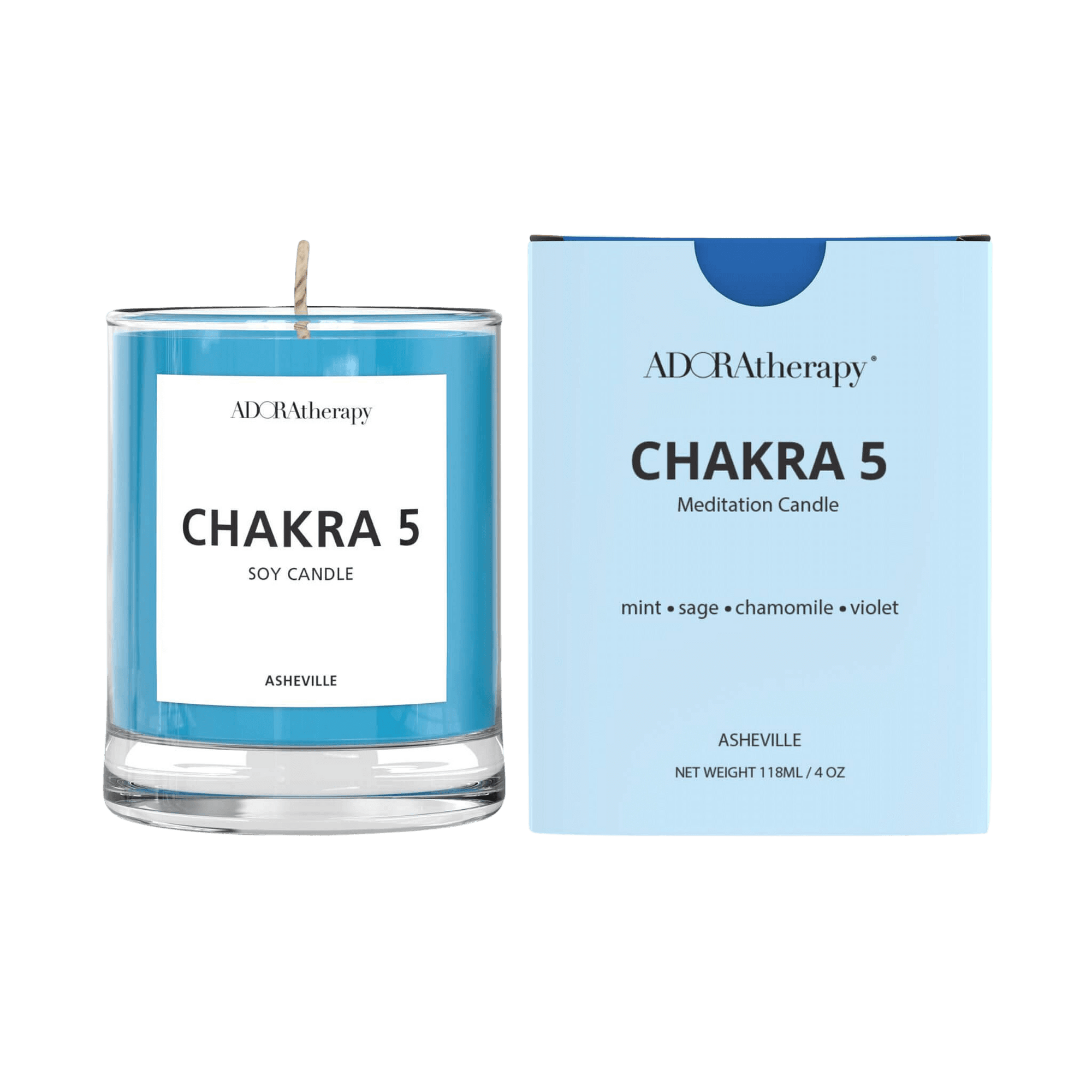 Throat Chakra Meditation Candle