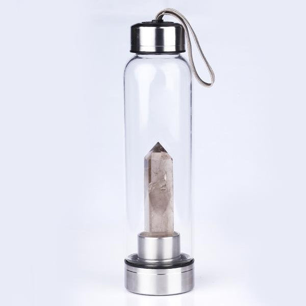 Pure Essence Natural Stone Infused Water In Glass Bottle by VistaShops