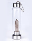 Pure Essence Natural Stone Infused Water In Glass Bottle by VistaShops