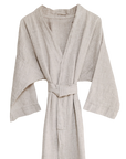 Melange Linen Bathrobe by Beflax Linen