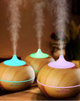 Mistyrious Essential Oil Humidifier Natural Oak Design With Easy Remote by VistaShops