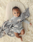 100% Cotton Luxury Knit Car Swaddle Blanket by Bleu La La