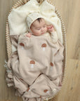 Luxury Knit Mushroom Swaddle Baby Blanket by Bleu La La