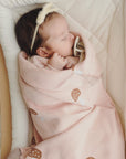 Luxury Knit Mushroom Swaddle Baby Blanket by Bleu La La