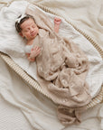 100% Cotton Luxury Knit Heart Swaddle Baby Blanket by Bleu La La