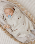 100% Cotton Luxury Knit Car Swaddle Blanket by Bleu La La