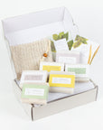 Set of  6 Handmade cold process ,Natural Soap Bars in gift Set box