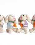 Crochet Bunny Ornament - set of 4 by Melange Collection