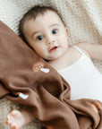 Luxury Knit Mushroom Swaddle Baby Blanket by Bleu La La