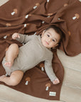 Luxury Knit Mushroom Swaddle Baby Blanket by Bleu La La