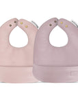 Classic - Set of Soft Vegan Leather Easy Clean Bibs 0-12 Months by Bleu La La