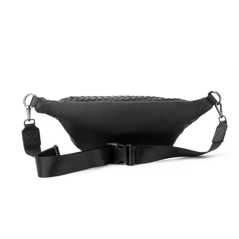 The Riley | Woven Leather Sling Bag by Babs+Birdie