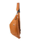 The Riley | Woven Leather Sling Bag by Babs+Birdie