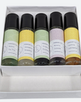 Essential Oils Roll-On with Crystals - set of 5