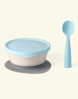 First Bites Self-Feeding Set - Vanilla + Aqua by Miniware