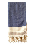 Pipa Sustainable Hand-loomed Throw Blanket - Blue by Eco Hilana