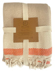 Pipa Sustainable Hand-loomed Throw Blanket - Beige by Eco Hilana