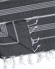 Pure Series: Sustainable Turkish Towel - Black by Eco Hilana