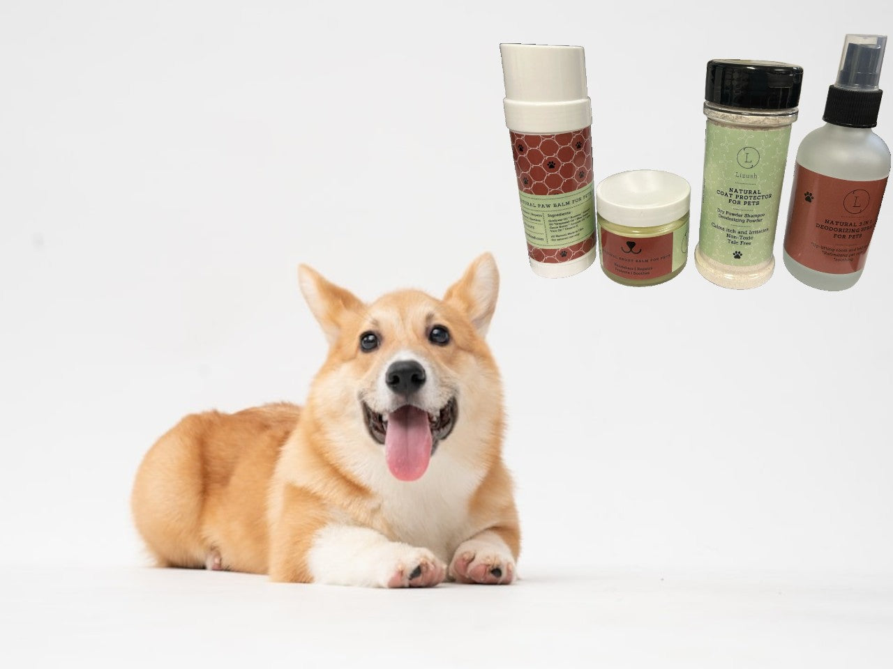 Pet Pampering Gift Box -All-Natural Pet Wellness Kit – Soothing Balms &amp; Herbal Coat Powder