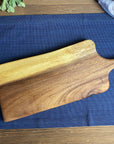 Medium Live Edge Handled Bread Board by Tuckahoe Hardwoods