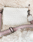 The Bella Woven Neoprene Crossbody - True White by Babs+Birdie