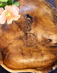 Large Live Edge Bowl - Monogram/Letter Engraving by Tuckahoe Hardwoods