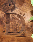 Large Live Edge Bowl - Monogram/Letter Engraving by Tuckahoe Hardwoods