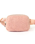 The Lennon Sherpa Belt Bag, Sling Bag, Waist Bag | Light Pink by Babs+Birdie