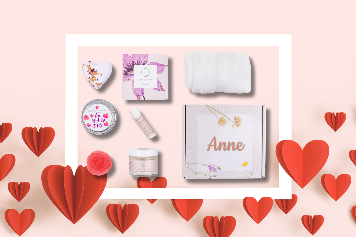 Cute LOVE Special Gift Box, Natural Skincare Gift Box, Mother&#39;s Day Gift, BFF, Sister