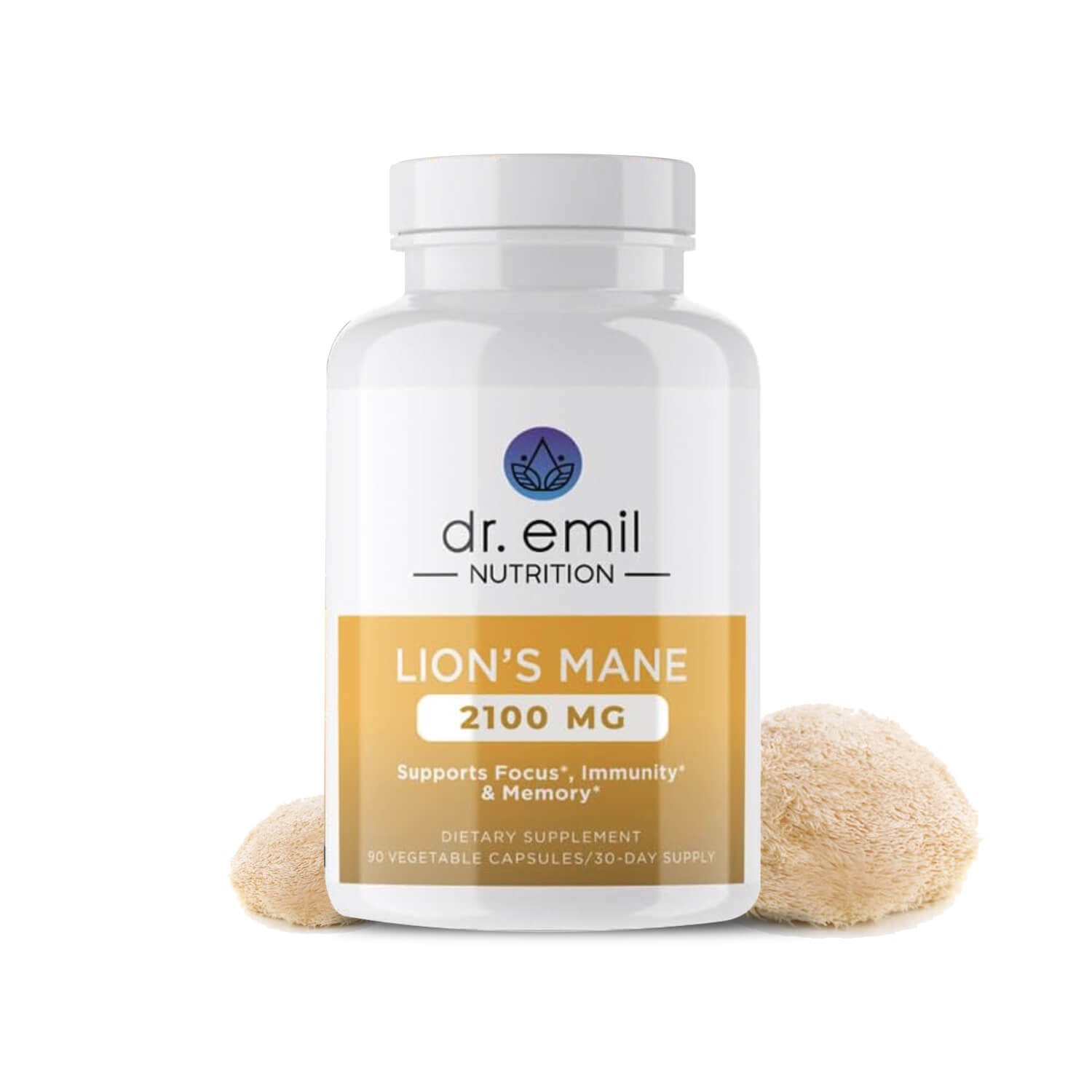 Lions Mane Mushroom Capsules by Dr Emil Nutrition