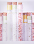 Natural Bath Salts Gift set in 8 Glass Tubes, Luxurious Bath Experience