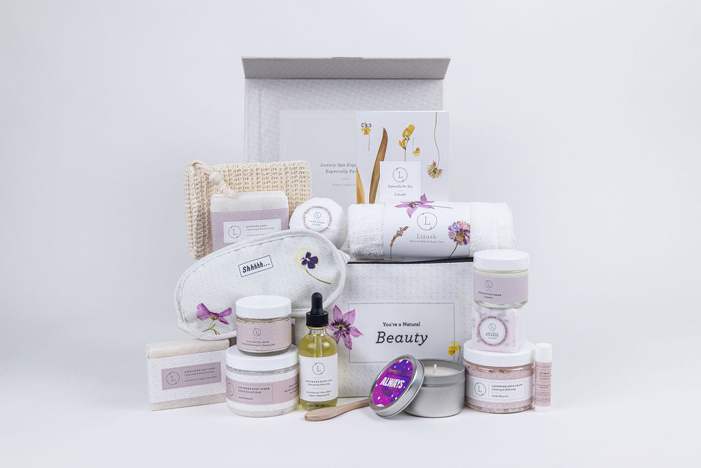 A Special Day Gift, Birthday Gift Basket, Lavender Natural Bath &amp; Body