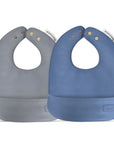 Classic - Set of Soft Vegan Leather Easy Clean Bibs 0-12 Months by Bleu La La