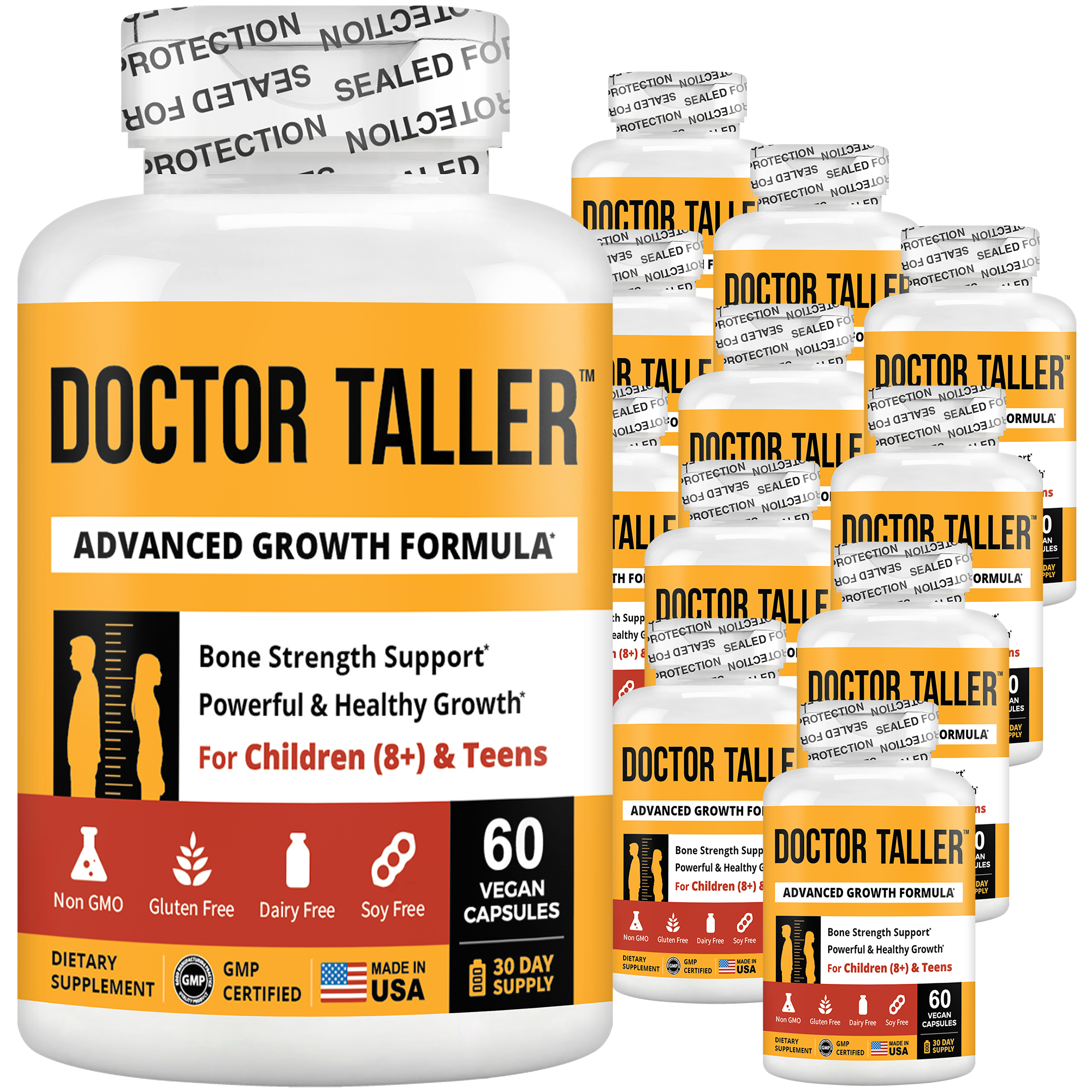 Doctor Taller, For Children (8+) &amp; Teens, 60 Vegan Capsules by NuBest Nutrition®