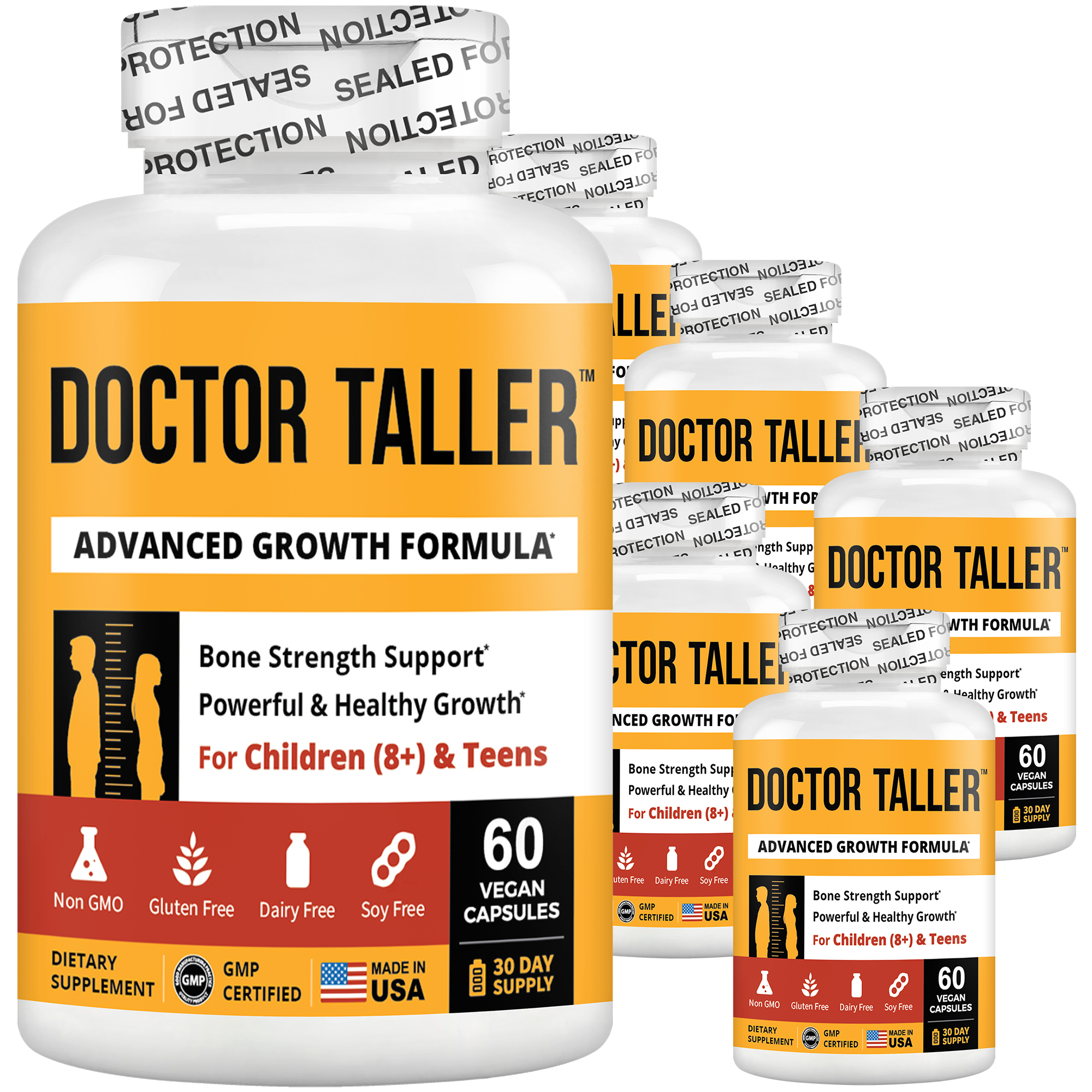 Doctor Taller, For Children (8+) &amp; Teens, 60 Vegan Capsules by NuBest Nutrition®