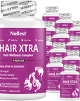 Hair Xtra, Premium Hair Growth Support for Men & Women, 60 Vegan Capsules by NuBest Nutrition®