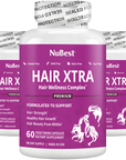 Hair Xtra, Premium Hair Growth Support for Men & Women, 60 Vegan Capsules by NuBest Nutrition®