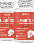 LiverTox, Advanced Formula for Liver Detox, Cleanse & Digestion, 60 Vegan Capsules by NuBest Nutrition®