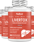 LiverTox, Advanced Formula for Liver Detox, Cleanse & Digestion, 60 Vegan Capsules by NuBest Nutrition®